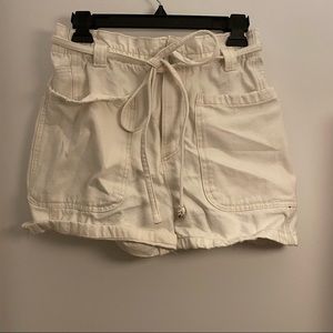 Zara tie denim shorts high waist